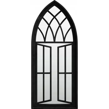 Zrcadlo Zrcadlo zahradní černé 70 x 30 cm s efektem rzi