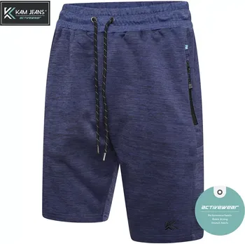 Oblečení a móda Velké pánské pohodlné sportovní šortky s gumou Kam AP005 tmavě modré (2XL)