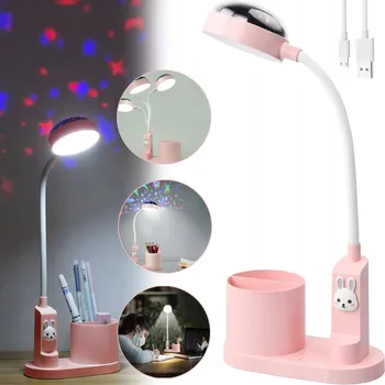 Lampička LED LAMPičKA NA STŮL NA ČTENÍ Pro Dívky Dětská Růžová Noční