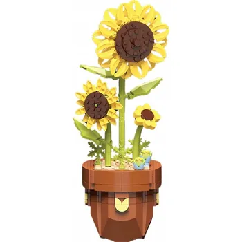 ostatní stavebnice SLUNEČNICE V KVĚTINÁČI Z KOSTEK STAVEBNICE STAVEBNICE KVĚTINA KE DNI ŽEN