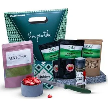 Dárkový potravinový koš MASO-PROFIT Zelený dárkový balíček „Jen pro tebe“