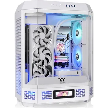 PC skříň THERMALTAKE Case The Tower 600, ATX, Průhledná bočnice, 2x 140mm Fan, bílá CA-1Z1-00M6WN-00