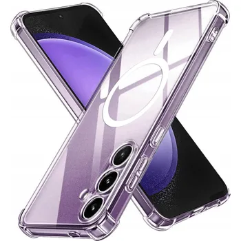 Pouzdro na mobilní telefon Techsuit – nárazuvzdorný průhledný silikonový MagSafe – Samsung Galaxy S23 FE – průhledný