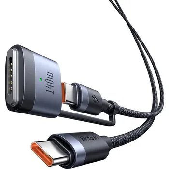 Náhradní díl pro mobilní telefon Mcdodo – datový kabel 2v1 (CA-0140) – USB-C na USB-C + MagSafe 3, 240W, LED indikátor, 2m – černý