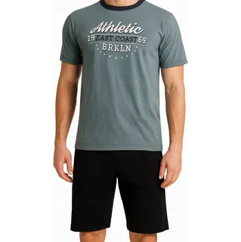 Pánské pyžamo PÁNSKÉ BAVLNĚNÉ PYŽAMO TRIČKO I BERMUDY XXL