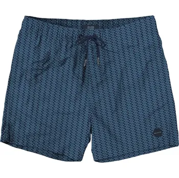 Pánské plavky Velké pánské plavky šortky na pláž s jemný vzor Double MTS-8014 tmavě modrá (5XL)