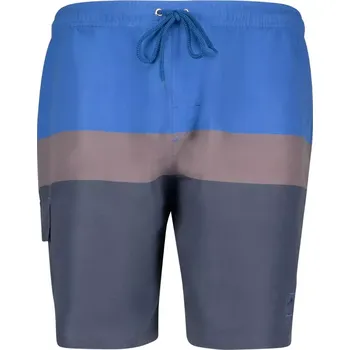Pánské plavky Velké pánské plavky šortky na pláž pruhované Adamo 141250-364 modrá-světle šedá-námořnická modř (5XL)