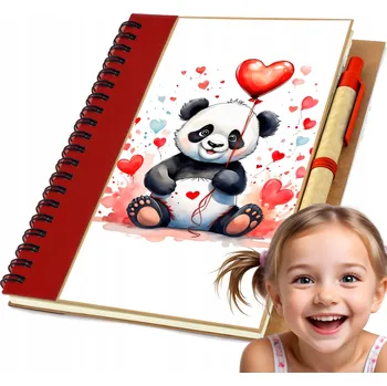 Zápisník ZÁPISNÍK NOTES DEN PANDY PANDA MEDVÍDEK ŠKOLA DÁREK K NAROZENINÁM DÍTĚTE