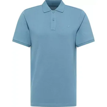 Oblečení a móda Velké pánské hladké polo triko s límečkem Mustang 1016878-5180 modré (4XL)