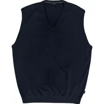 Pánský svetr Velká pánská vesta bez rukávů do véčka Double Urban Outfitters KNIT-8022 tmavě modrá (4XL)