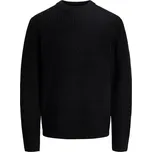 Velký pánský svetr přes hlavu Jack & Jones 12287078 černý (5XL)