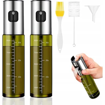 Nádoba na olej a ocet Rozprašovač na OLEJ Olivový atomizér SKLO NEREZOVÁ OCEL dávkovač ve spreji