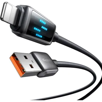 Náhradní díl pro mobilní telefon Mcdodo – datový kabel (CA-5250) – USB-A na Lightning, LED displej, 1,2m – černý