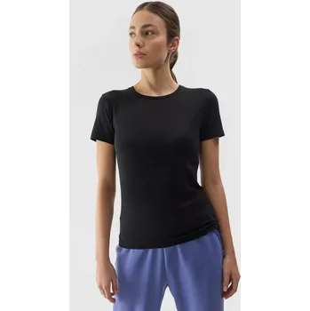 Dámské tričko Dámské hladké tričko slim 4F - černé 4F černá 2802158