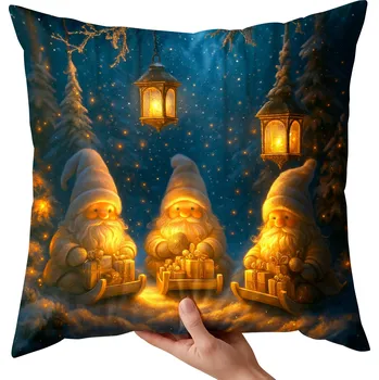 Povlak na dekorativní polštářek Vánoční povlak na polštář s motivem Vánoc, dekorativní 45x45 cm