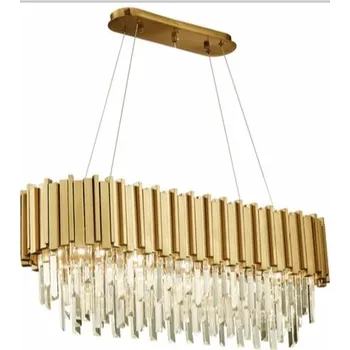 Závěsné svítidlo Iluminar zlaté, 8 žárovek E14, 80 cm, moderní