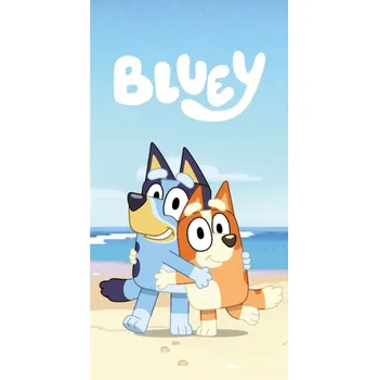 Ručník Bluey 70x140 Bavlněný ručník s postavičkami Bluey a Bingo