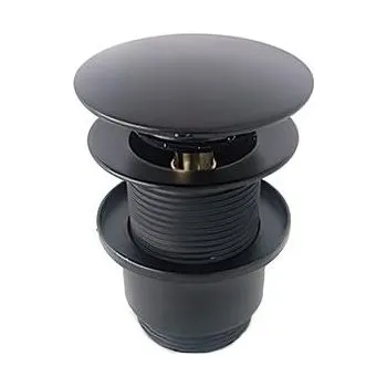 Sifon Bathco 0212NE - Umyvadlová výpusť bez přepadu CLICK-CLACK pr. 6 cm matná černá