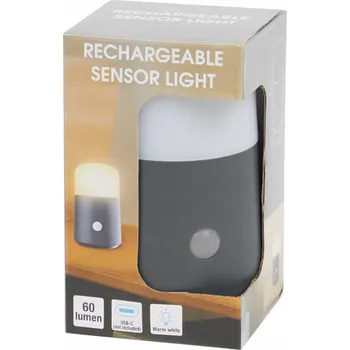 Stojací lampa LED STOJACÍ LAMPA AKUMULÁTOROVÁ S ČIDLEM POHYBU, 3 REŽIMY SVÍCENÍ, USB