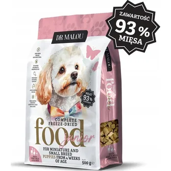 Krmivo pro psa Kachna s kozím mlékem a žloutkem Lyofilizované krmivo pro štěňata 0,5 kg