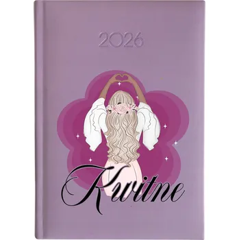 Kalendář Knižní kalendář 2026 A5 FunnyCase fialový