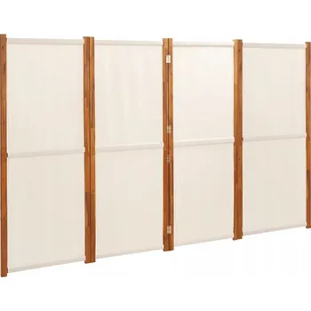 Paraván Paraván skládací dřevěný 280x180 cm krémový