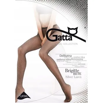 Dámské punčochy Punčocháče kabaretky Gatta Brigitte 02 10den černé Nero/Silver velikost 1/2