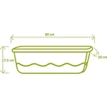 Plastia Samozavlažovací truhlík Mareta 80 antracit tm./antracit sv.