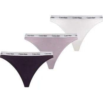 Kalhotky Dámská tanga Calvin Klein NIGHTSHADE/LIL000QD5209E QA7AC SUGAR/WHITE Velikost: XL