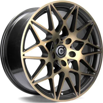 Disk Carbonado Alu Kola Carbonado CRAZY 8.5x18 5x120 ET35 Black Glossy Gold Front 72.6