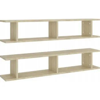 police Sada nástěnných polic, dub sonoma, 105 x 18 x 20 cm