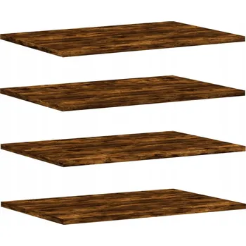 police Nástěnná police kouřový dub 60 x 40 x 1,5 cm, 4 ks