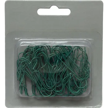 Vánoční dekorace HÁČKY NA ZAVĚŠENÍ VÁNOČNÍCH OZDOB ZELENÉ KOVOVÉ 100 KUSŮ 8 CM