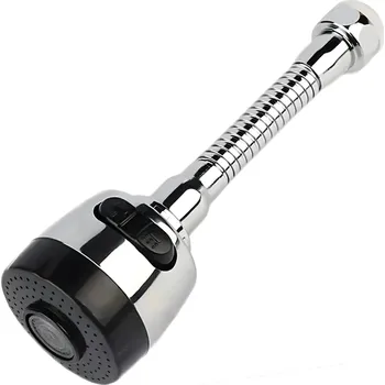 Příslušenství k vodovodní baterii Úsporný prodloužený vodovodní nástavec Stříbrná/Černá