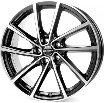 Alu kolo BORBET Alu kola BORBET V 7x19 5x112 ET43 Black Polished Glossy 57.1