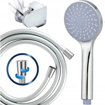 Sprchový set Nástěnný Sprchový set s ruční sprchou, držákem a chromovanou hadicí