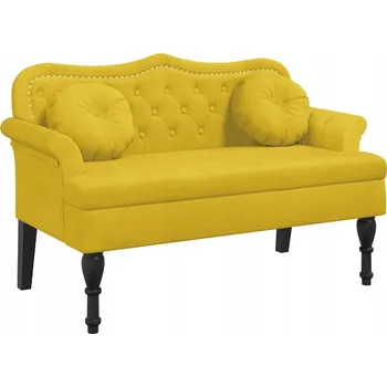 Zahradní lavice Lavice sametová žlutá 120,5x65x75 cm