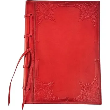 Zápisník Drakkaria Kožený zápisník na míru, nelinkovaný, červený