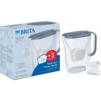 Filtrace vody Filtrační konvice Brita Style Essential 2,4 l + 3 filtry, Šedá