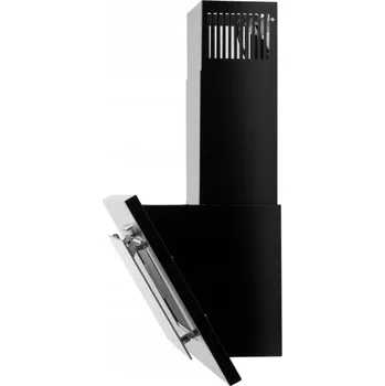 Digestoř Kominová digestoř Maan černá sklo LED 60 cm s hliníkovým filtrem