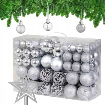 Vánoční dekorace SADA VÁNOČNÍCH BANĚK OZDOB NA VÁNOČNÍ STROMEČEK 101 KS VÁNOČNÍ DEKORACE NEROZBITNÉ