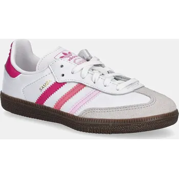 Chlapecké tenisky Dětské kožené sneakers boty adidas Originals SAMBA OG JP5494 bílá 00X, EUR 28