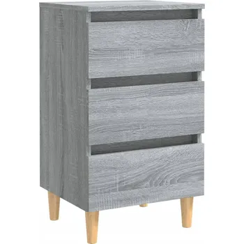 Noční stolek Noční stolek šedá dub sonoma 40 x 35 x 69 cm se 3 zásuvkami