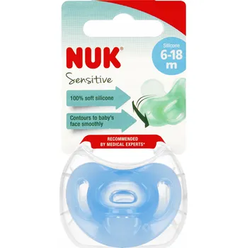 Dudlík NUK anatomický, ortodontický silikon 6 m+