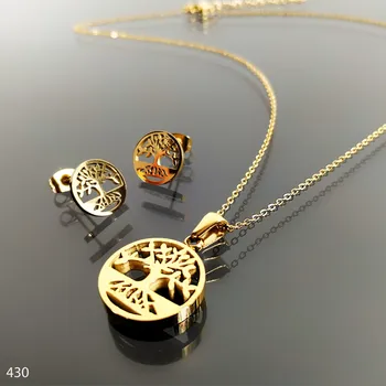 Náhrdelník Ocelový náhrdelník s náušnicemi souprava č. 430