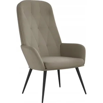 Křeslo Relaxační křeslo sametové světle šedé 70x77x98 cm