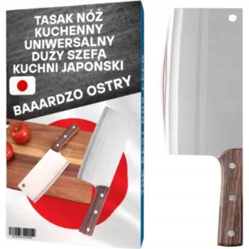 Kuchyňský nůž UNIVERZÁLNÍ VELKÝ SEKÁČ NŮŽ KUCHYŇSKÝ ŠÉFKUCHAŘSKÝ JAPONSKÝ SEKÁČ OSTRÝ + BOX