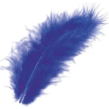 Peří Marabu 10 cm - modré