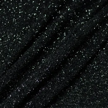 Tkanina 22751 černá, leské černé nitky, š.150