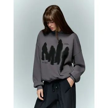 Dámská mikina Mikina s kapucí a potiskem - XS - House - tmavošedý - 181GN-90X